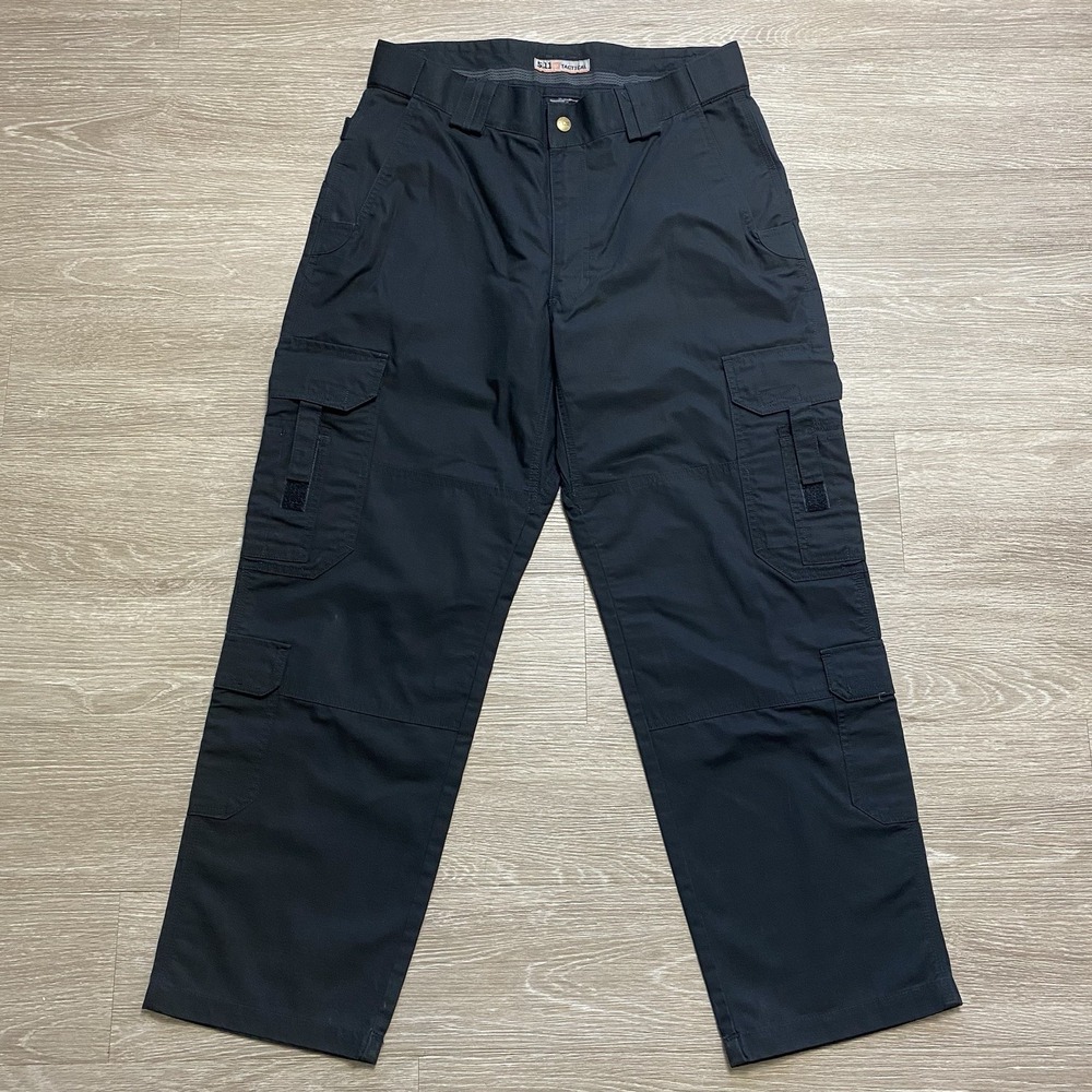 5.11 Tactical Cargo Pants Men's 34x30 Black Straight Fit Canvas Ripstop Workwear